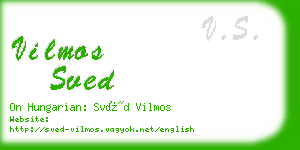 vilmos sved business card